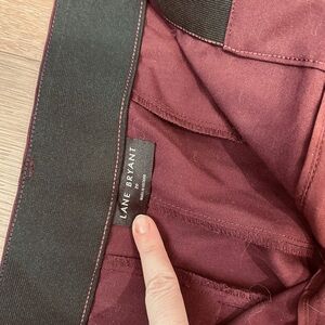 Lane Bryant Deep Red Trousers